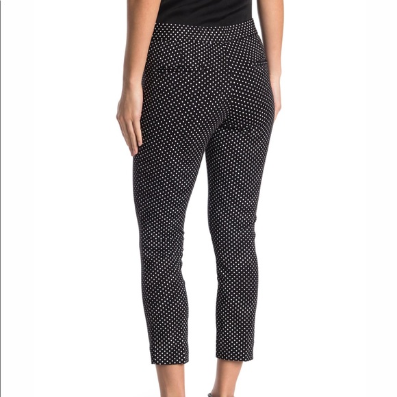 AMANDA & CHELSEA Alex Polka Dot Trousers In Black/white - Picture 2 of 3